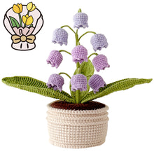 Load image into Gallery viewer, Handmade Crochet Lily of the Valley in Pot