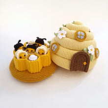 Load image into Gallery viewer, Beehive with Bees Amigurumi Crochet Pattern