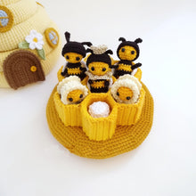 Load image into Gallery viewer, Beehive with Bees Amigurumi Crochet Pattern