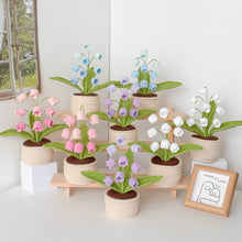 Load image into Gallery viewer, Handmade Crochet Lily of the Valley in Pot