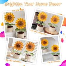 Load image into Gallery viewer, Handmade Crochet Ultra Sunflower in Pot
