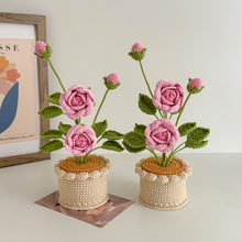 Load image into Gallery viewer, Handmade Crochet Rose in Pot