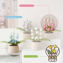 Load image into Gallery viewer, Handmade Crochet Lily of the Valley in Pot