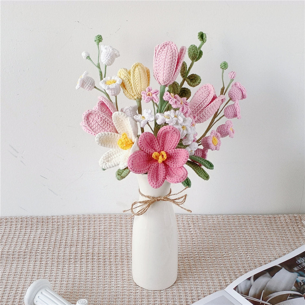 Handmade Crochet flower bouquet Tulip