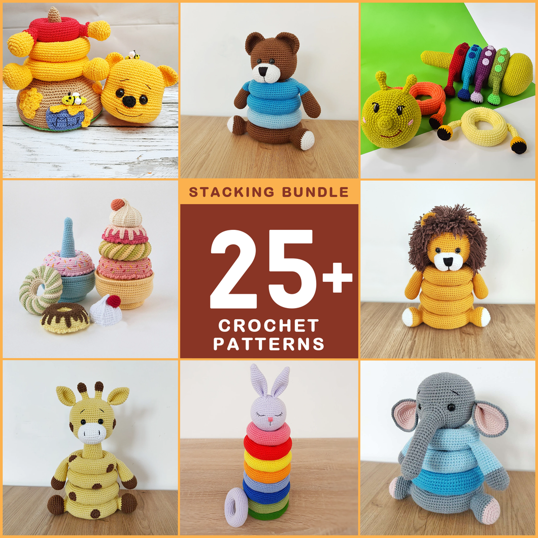 Stacking bundle : 25+ Amigurumi crochet patterns(Free Gift)