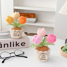 Load image into Gallery viewer, Handmade Crochet Tulip in Pot
