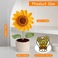Load image into Gallery viewer, Handmade Crochet Ultra Sunflower in Pot
