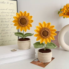 Load image into Gallery viewer, Handmade Crochet Ultra Sunflower in Pot

