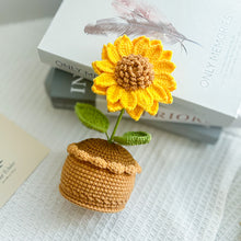 Load image into Gallery viewer, Kiyarnmi Handmade Crochet Classic Sunflower in Pot
