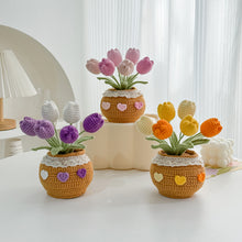 Load image into Gallery viewer, Kiyarnmi Handmade Crochet Tulip in Pot
