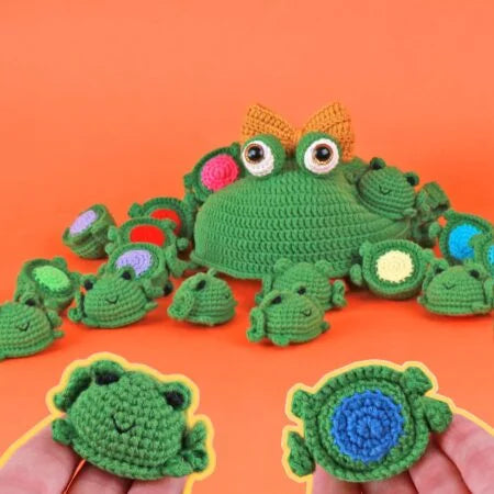 Frog Memory Game Crochet Pattern