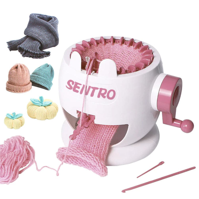 SENTRO/SANTRO 48 Needles Knitting Machine with Row Counter and Plain/Tube  Weave Conversion Key, Efficiently